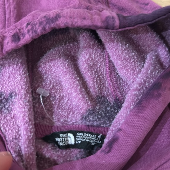 The North Face Purple Tie Dye Kids Pullover Hoodie Medium 7/8 - Picture 3 of 5
